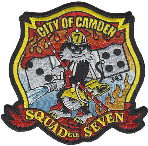 Camden, NJ Squad Co. 7 Red Design Fire NEW Patch