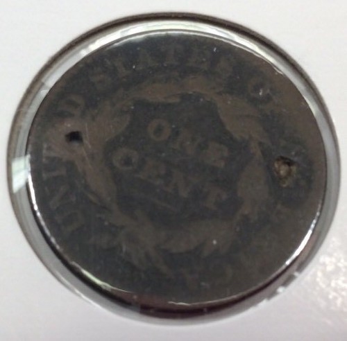 1833 Large Cent-Holed
