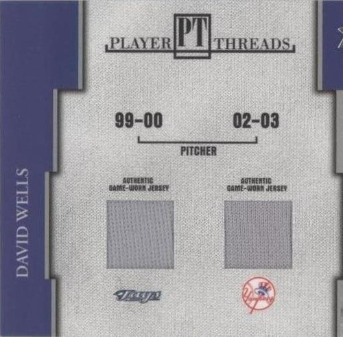 2004 Donruss Throwback Threads - David Wells #PT-19