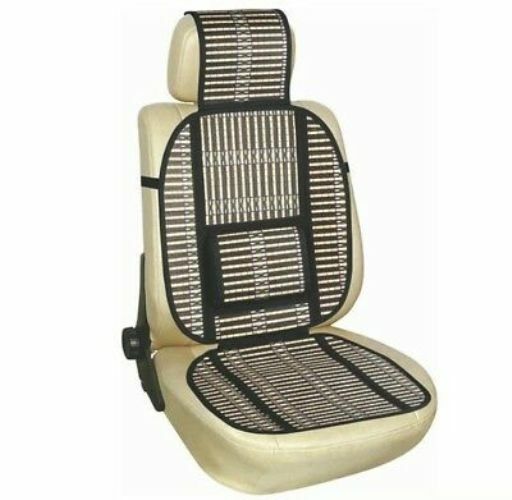 Coprisedile Auto Universale Areato In Legno Bambù Schienale Stop Sudore Linq