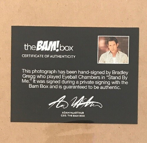 Bam Box Signed 8x10 By Bradley Greg AKA “Eyeball Chambers” From Stand By Me