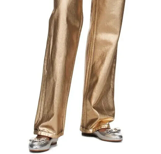 Ferragamo Varina Lizard Embossed Ballet Flats Women's 6 Silver Bow Top Slip On - Picture 1 of 14