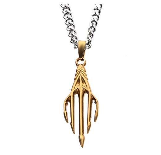 Officially Licensed Aquaman Trident, Original Artwork Premium Quality Necklace
