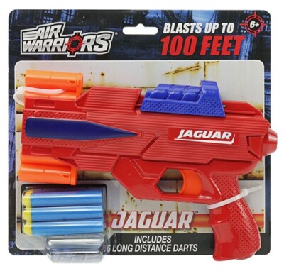 Air Warriors Jaguar Foam Dart Gun Blasts Up To 100 Feet Includes 6 Darts