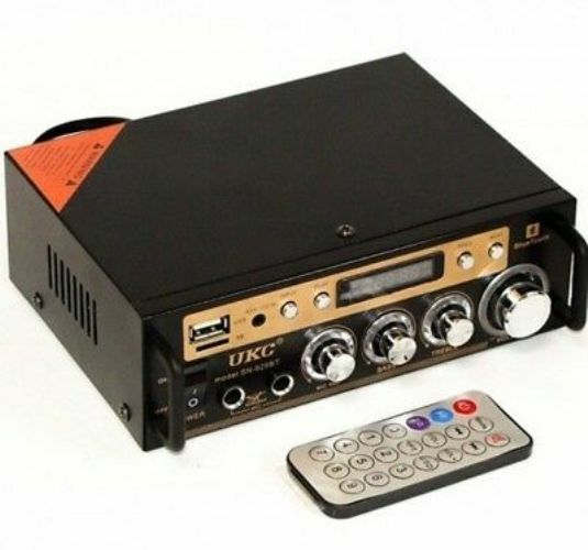 Amplificatore Bluetooth Usb Sd Mp3 Radio Fm 220v Dc 12v Digital Wg-828bt Linq