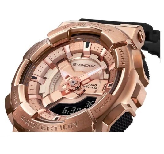 Pre-owned Casio G-shock Woman Resin Band Wrist Watch Gm-s110pg-1adr