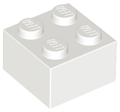 Lego 2x2 Bricks Brick Building White Yellow Green Orange Green Gray X30 UPIC NEW