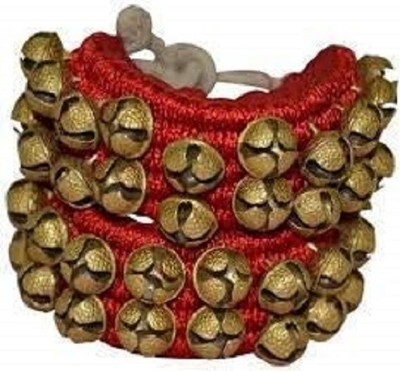 SM SAI MUSICAL KATHAK GHUNGROO 2 LINE 2 CM RED COLOR