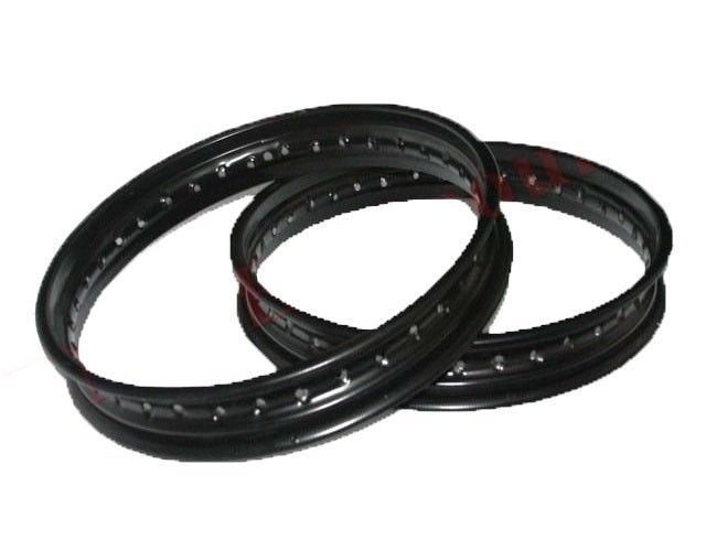 New Pair Black Powder Coated 16" WM2 Jawa 250 350 CW 36 Holes Wheel Rim  