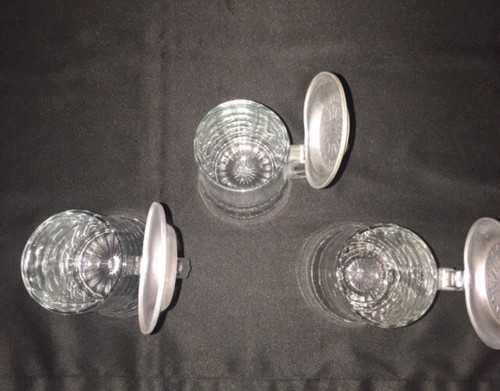 VTG LOT OLD SPICE ETCHED GLASS STEINS Salem Ship Grand Turk COMPASS STYLE