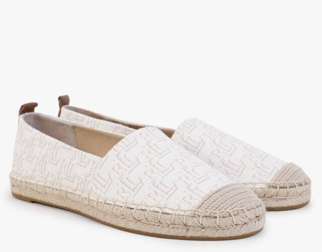 Ralph Lauren Espadrilles Cameryn II Vanilla Tan Monogram