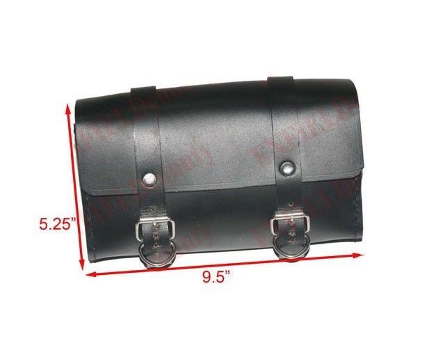 Black Leather Made Tool Bag Roll Box With Fitting Fits Norton BSA Triumph Ariel