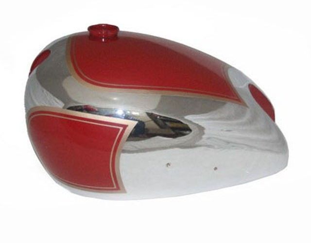 Vintage AJS AMC Twin Cylinder G9 G12 Chrome Plated & Red Painted Petrol Tank  S2