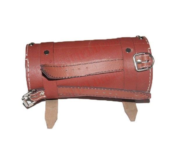  Leather Made Brick Red Universal Fit Tool Roll For Norton BSA AJS Ariel
