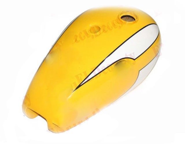 Fits Triumph T140 Petrol Gas Fuel Tank Yellow Cream White Painted Repro  