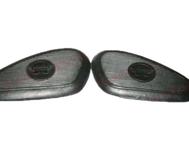 New Black Rubber Petrol Fuel Tank Knee Pad Set For Matchless Motorcycles  