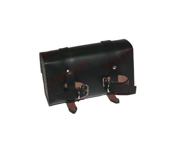 Black Leather Made Tool Bag Roll Box With Fitting Fits Norton BSA Triumph Ariel