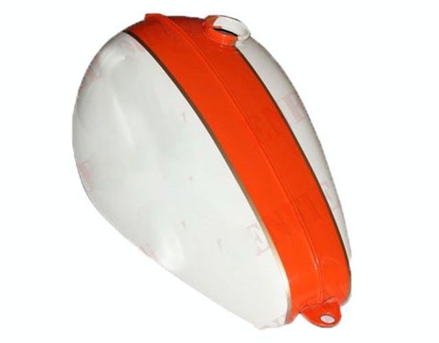 1965 White Orange Stripe Fits Triumph T120R TR6 650cc Fuel Tank  