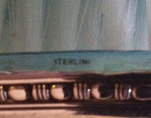 Vintage Sweet Sterling Silver Monogrammed Baby Child's Dolls Hair Brush