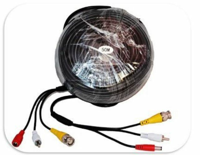 Cavo BNC RCA Telecamere Videosorveglianza Alimentazione 50 Metri linq Dvr-au50m