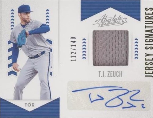 2020 Panini Absolute - T.J. Zeuch #AJS-TJ