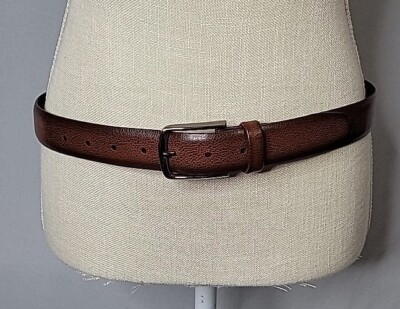 Perry Ellis Men's Park Ave Leather Belt 2-tone Brown, Size 32, Textured FreeShip