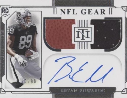 2020 Panini National Treasures Bryan Edwards #RSC-BE