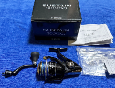 Shimano SUSTAIN 3000-XG model Spinning Reel black Operation check From Japan