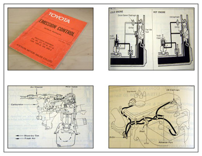 Toyota 18R 18R-G 5R Engine Emission control Repair manual 1979