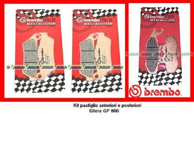 07001XS + 07056XS Sint Kit Pastiglie Freno Brembo Ant + Post Gilera GP 800