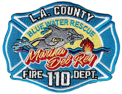 LA Count Station 110 Blue Water Rescue Marina Del Rey Scuba NEW Fire Patch -