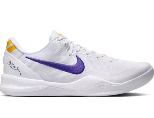 Pre-owned Kobe Viii Protro White/court Purple Hf9550-100 Men's Size 12