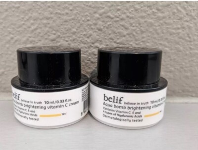 2 Belif Aqua Bomb Brightening Vitamin C Cream  0.33oz each  o