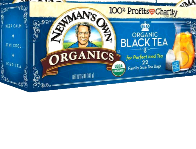 Newman's Own Organics Black Tea, Unsweetened Tea, USDA Certified Organic 22Count