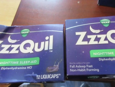 2 boxes of 12 ZzzQuil, Nighttime Sleep-Aid, 24 LiquiCaps 04/2023