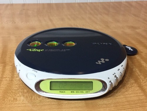 Sony Psyc CD Walkman D-EJ360 Blue Portable CD Player CD-R/RW Tested Works