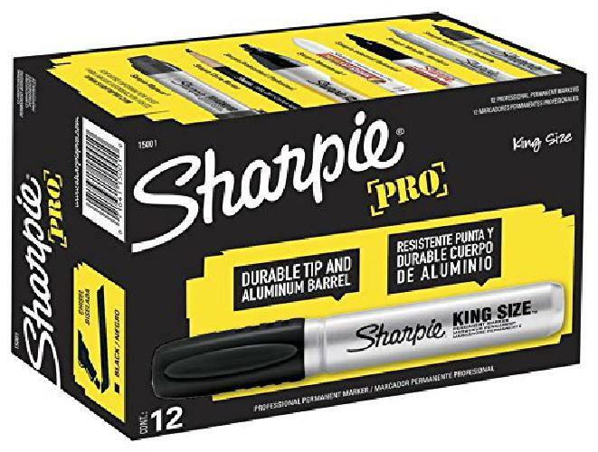 Sharpie 15001 Sharpie Pro King Size Chisel Tip Permanent Markers (Box of 12)
