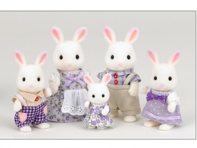 Sylvanian Families LAVENDER RABBIT FAMILY limited EPOCH Japan Hokkaido