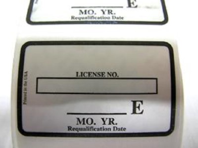 Visual Inspection Sticker DOT Propane Tank Certificate Requalification Label