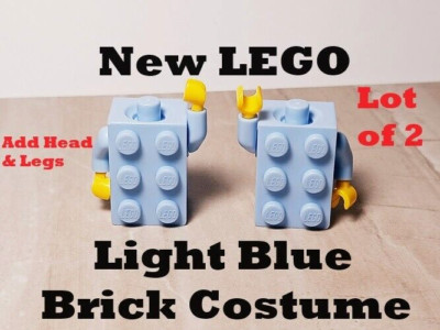 New LEGO Twin Set Lot of 2 Baby Blue Brick Costumes Add Head Legs RETIRED Body