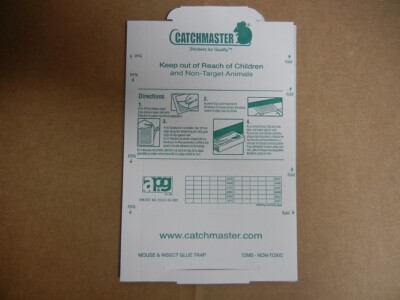 72 Catchmaster Peanut Butter Flavor Glue Boards Mouse Control