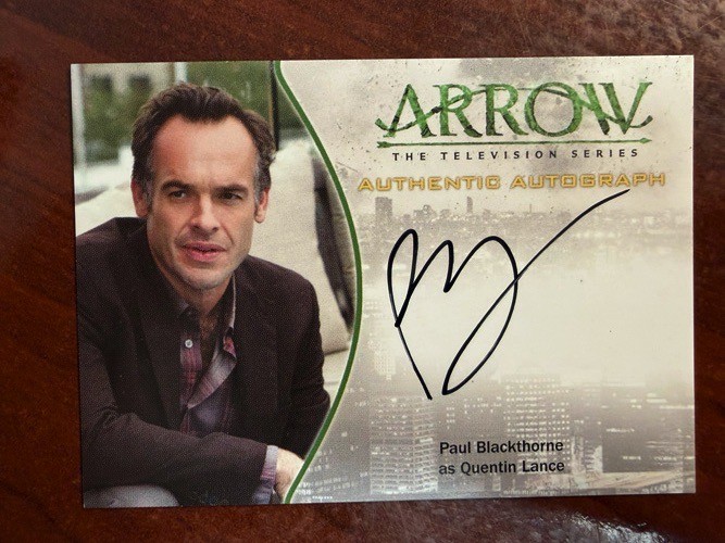 Arrow Season 1 : Paul Blackthorne as Quentin Lance Auto Card A6