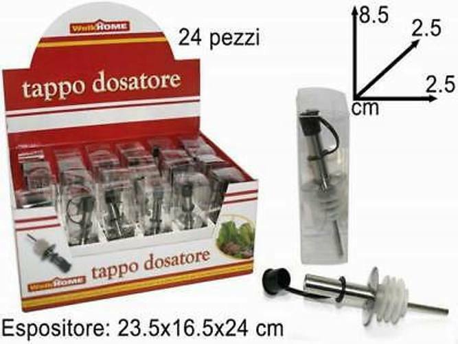 Set 24 Pezzi Tappo Dosatore Per Bottiglia Olio Aceto Oliera idea