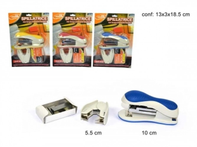 Mini Spillatrice Cucitrice Da Tavolo Ufficio Spilla + Levapunti + 500 Punti idea