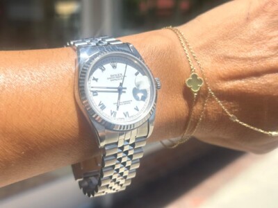 Rolex Stainless Steel Datejust 36MM White Face Jubillee