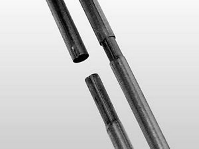 TUBO IN ACCIAIO 38mm 1,5 METRI per ANTENNA CB RADIO RICETRASMETTITORE GRIGIO