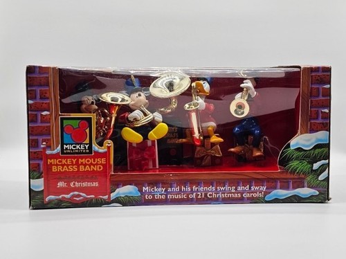 Vintage WORKING Mr. Christmas Mickey Mouse Brass Band