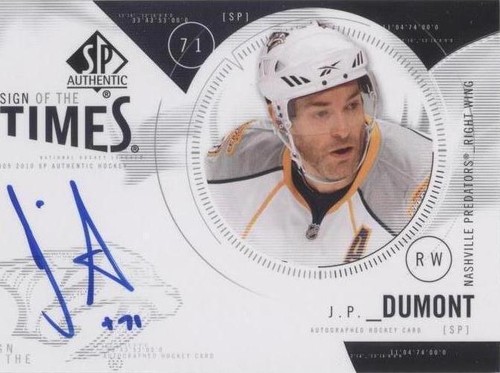 2009-10 SP Authentic - J.P. Dumont #ST-JD
