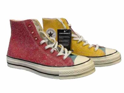 Converse x J.W Anderson Chuck Taylor Red/Yellow Unisex Glitter Sneakers SZ 10