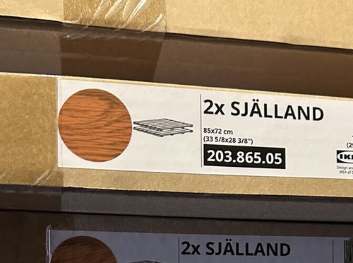 Brand New 2-pc IKEA SJALLAND Light Brown Tabletop Outdoor